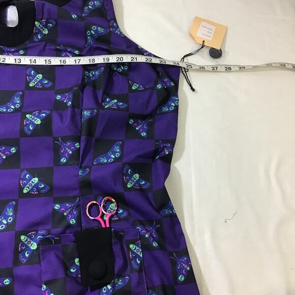 SMAK PARLOUR 2X Plus Purple Black Keyhole Retro Death Head Moth Dress NWT b96 - Picture 5 of 8